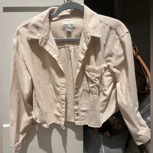 Cream flannel jacket